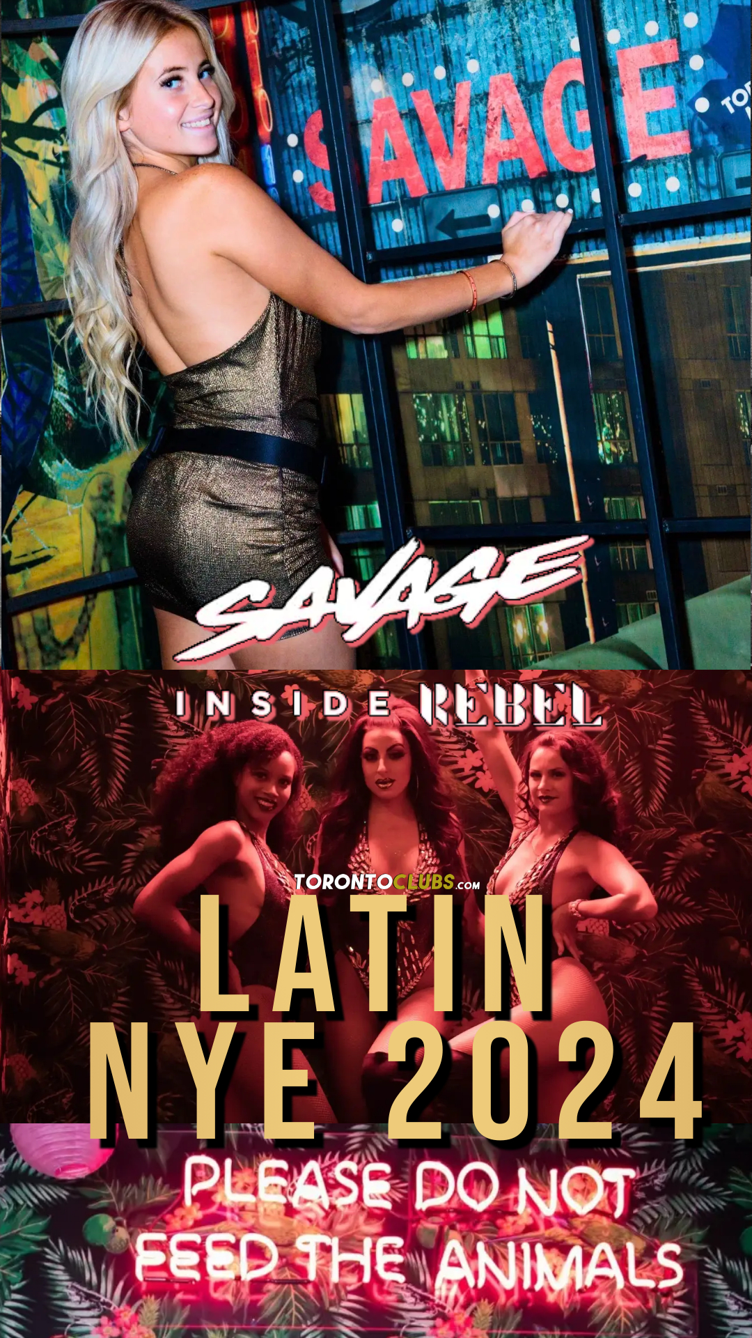 Savage Inside Rebel Toronto New Years Eve Event 2024 LATIN Party